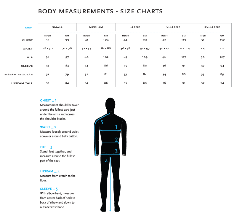 Mountain Hardwear Men S Size Chart